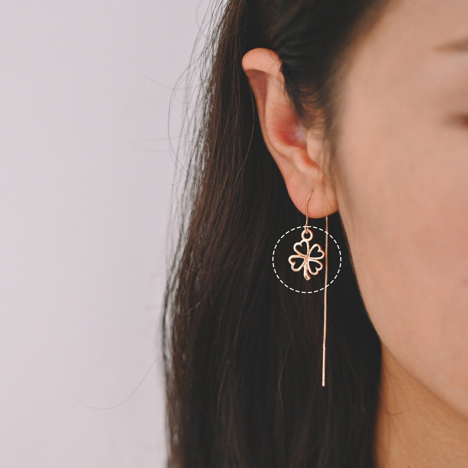 4pcs Gold Four Leaf Clover Charms 17mm, Real Gold plated Brass Clover Pendants (GB-321-M)